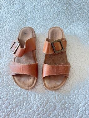Taos sandals, brown/leather, size 7-7.5